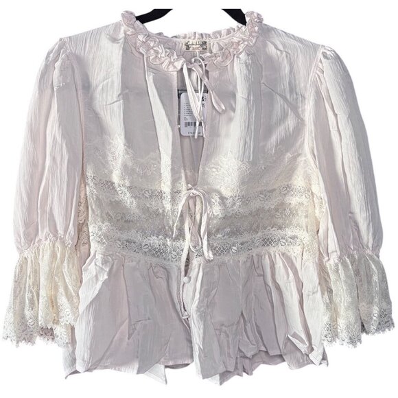 Free People Forever Young Bed Jacket – White Alyssum Size XS New - Picture 2 of 16